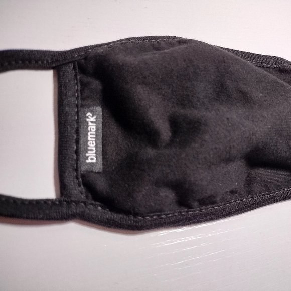 Bluemark One Size Black Cotton Face Mask Washable Resuable - Picture 2 of 3